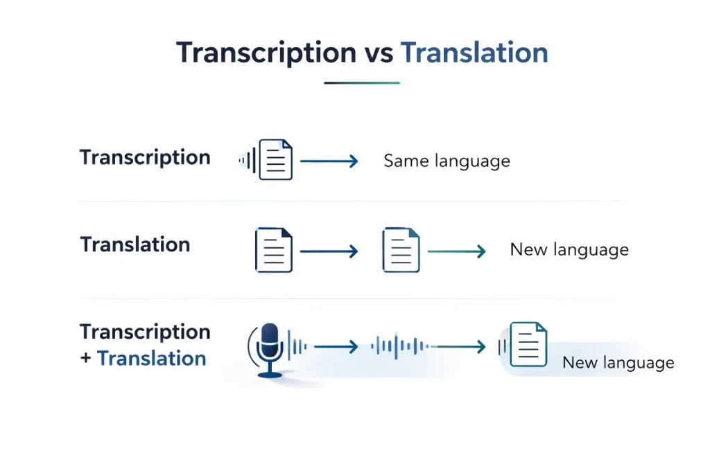 Transcription vs Transcribing