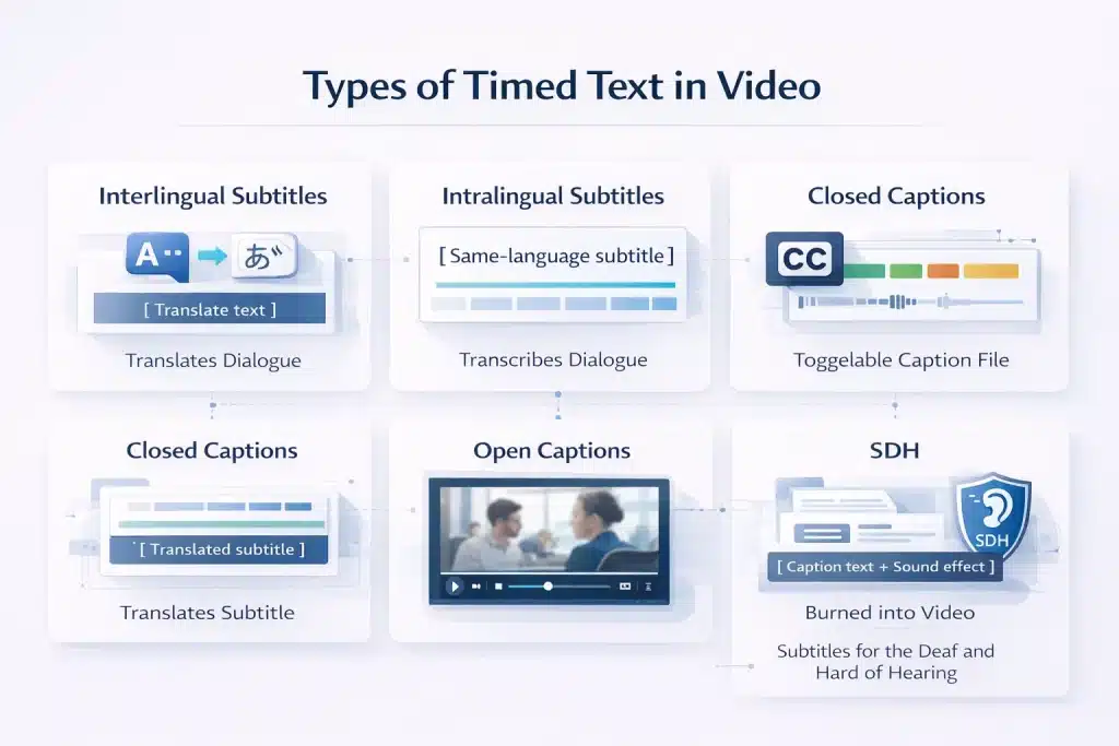 Types of Timed Text in Video